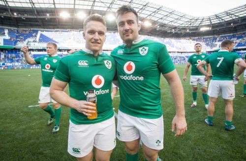 Rory and Niall Scannell after making history in New Jersey.