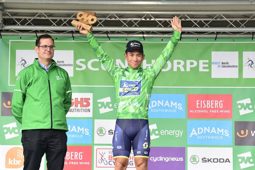 Caleb Ewan Orica Scott OVO Energy Green Jersey Scunthorpe Stage 3