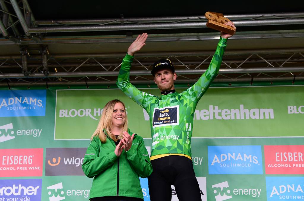 Lars Boom OVO Energy Green jersey podium Cheltenham