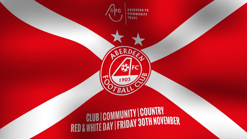 aberdeen fc red and white day friday 30th november