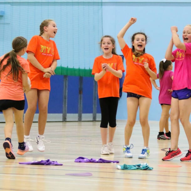 Children playing netball