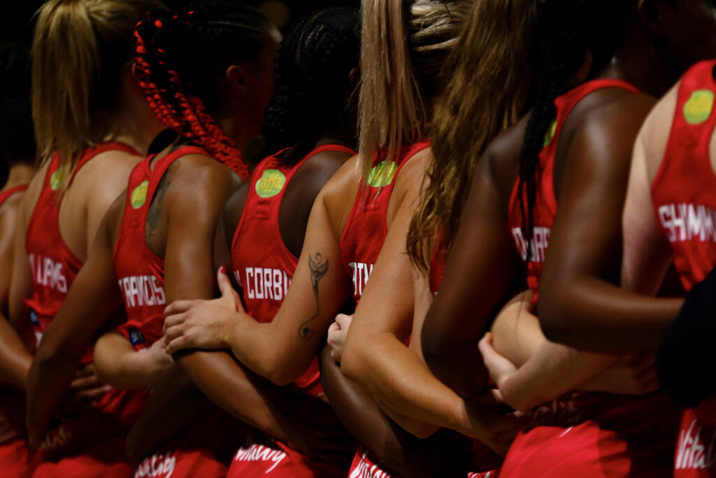 Vitality Roses embrace before Nations Cup 2020 match