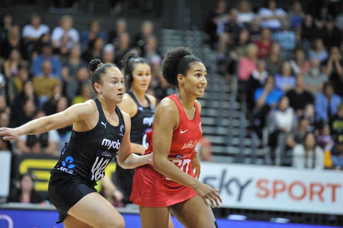 Vicki Oyesola of the Vitality Roses and Leeds Rhinos Netball.