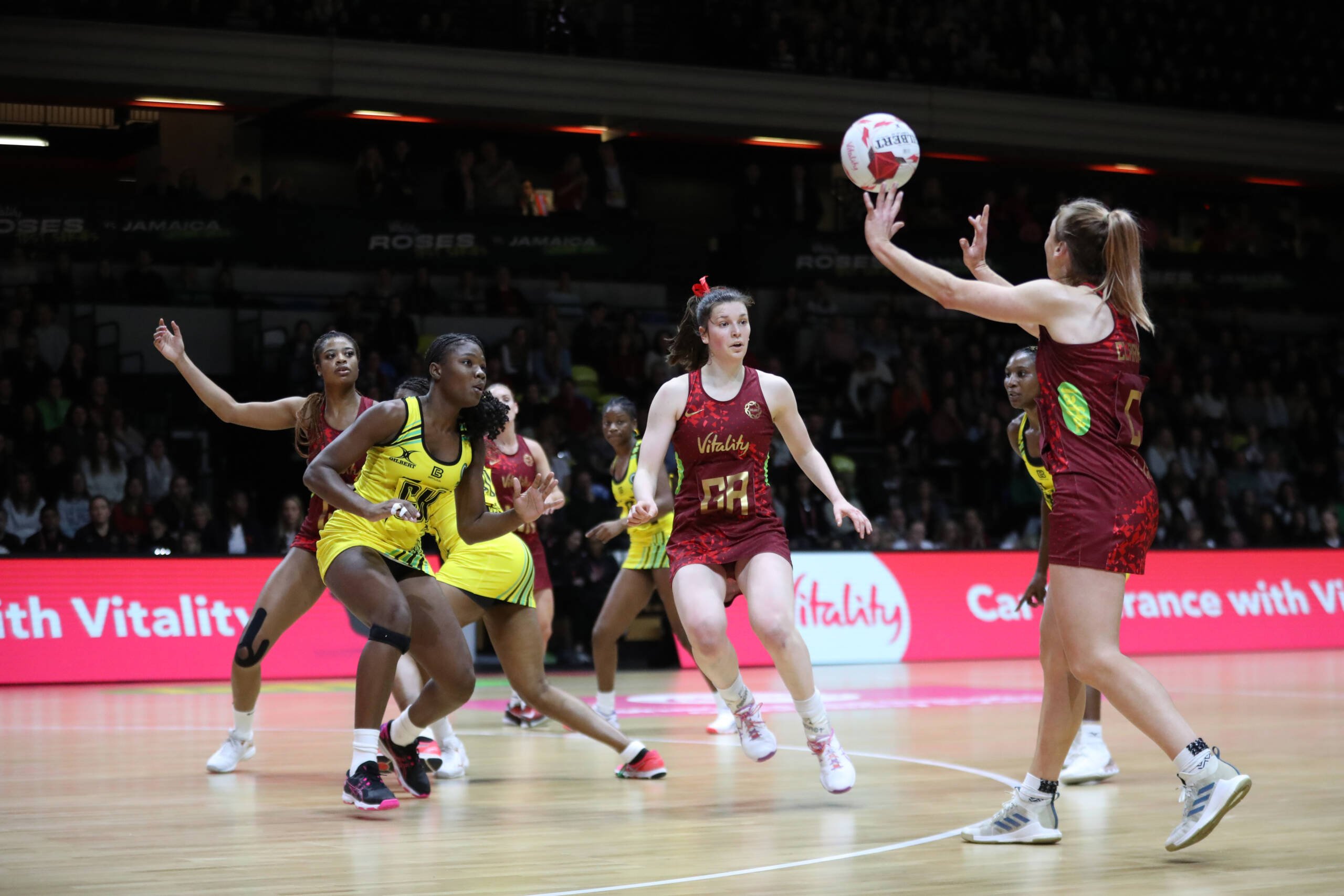 England Netball Jamaica level the series with threegoal win