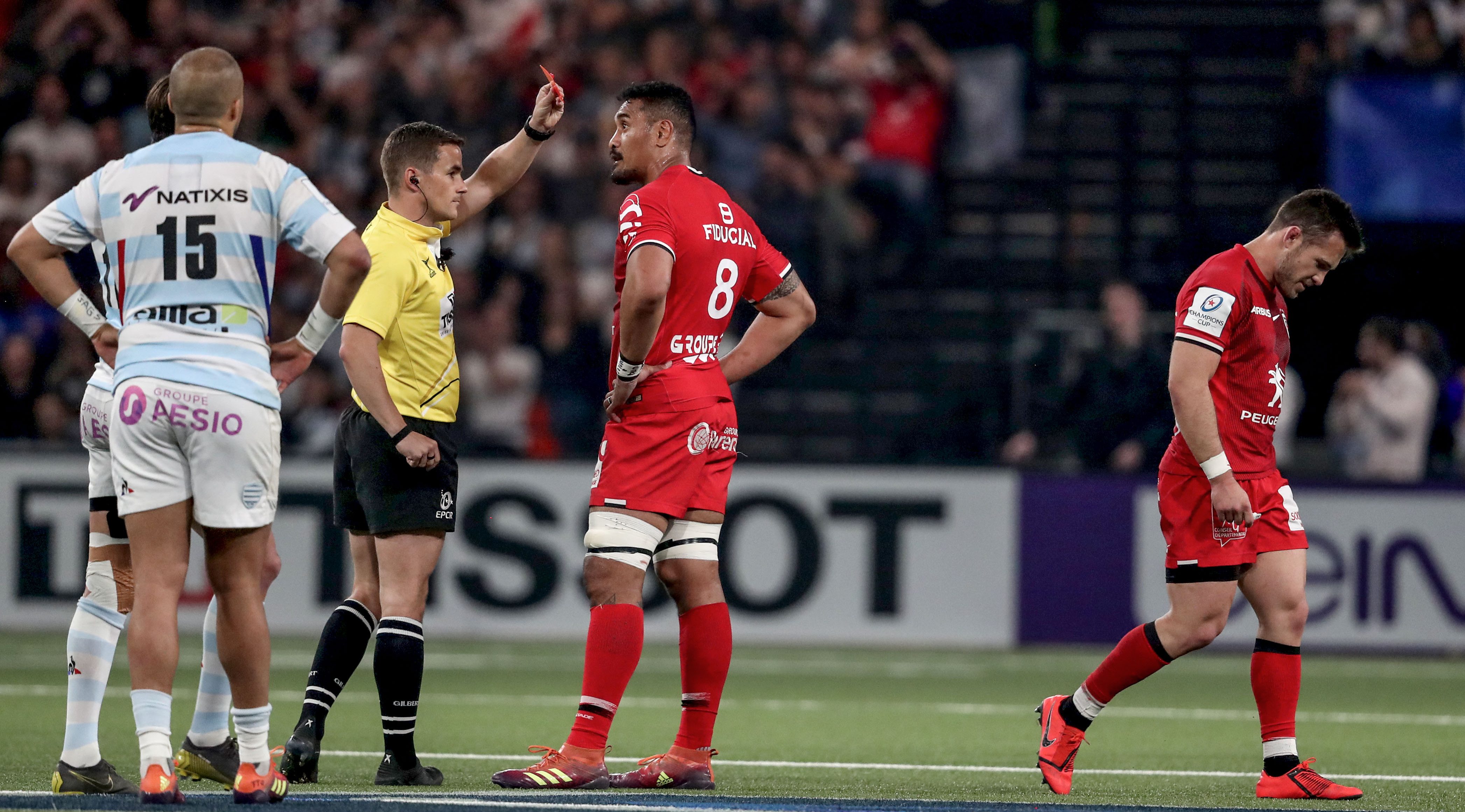 European Professional Club Rugby Red Card Zack Holmes Toulouse 