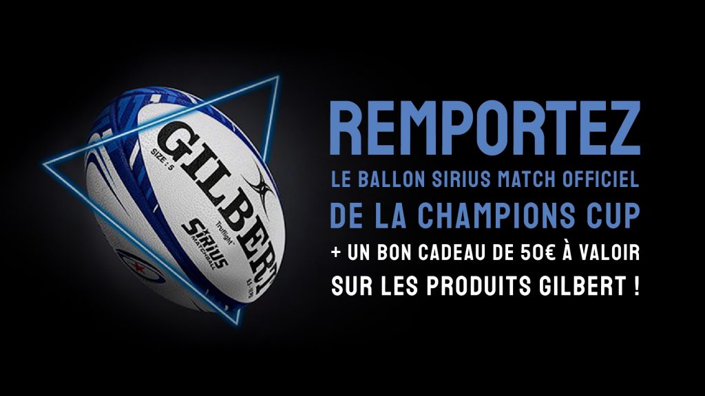 Gagnez le ballon officiel de la Champions Cup Gilbert Rugby ! Gagnez le ballon officiel de la Champions Cup Gilbert Rugby !