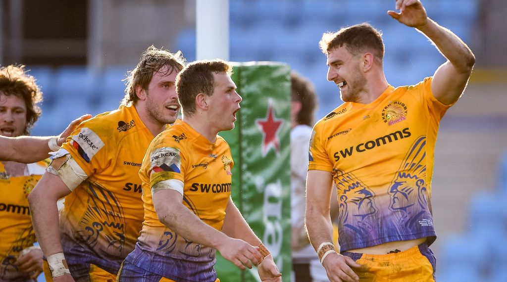 Seven-try Exeter cruise into last eight after early scare Seven-try Exeter cruise into last eight after early scare