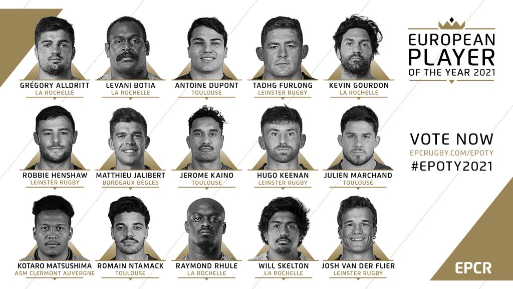 EPCR European Player of the Year award 2021 – nominees announced EPCR European Player of the Year award 2021 – nominees announced