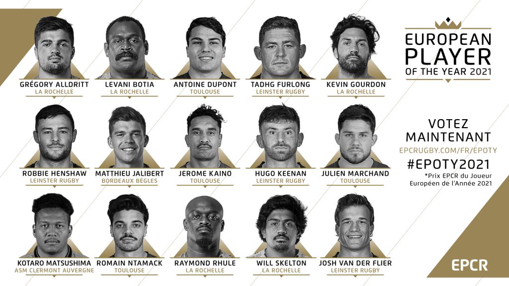 Prix EPCR du Joueur Européen de l’Année 2021 : annonce des 15 candidats Prix EPCR du Joueur Européen de l’Année 2021 : annonce des 15 candidats