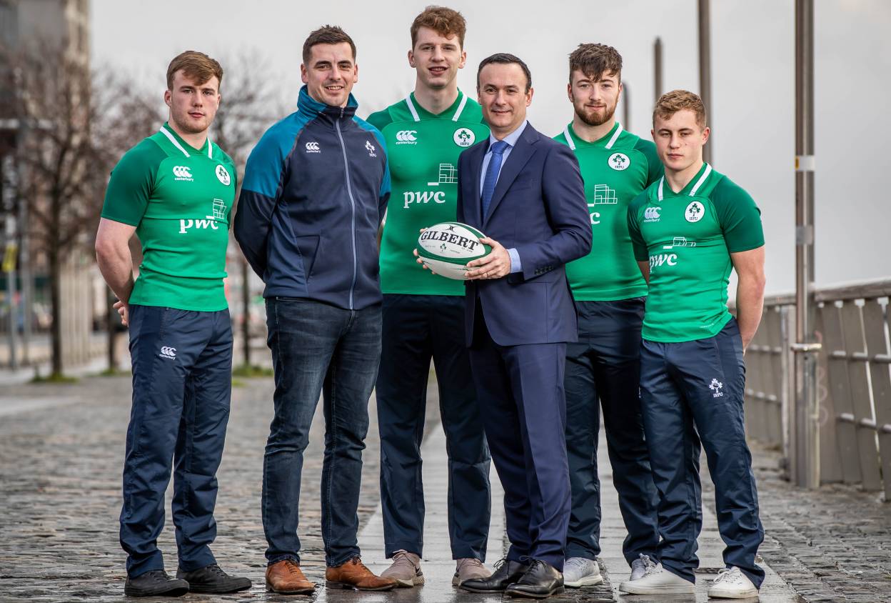 Ireland U20s at the squad announcement in PwC Ireland U20s at the squad announcement in PwC