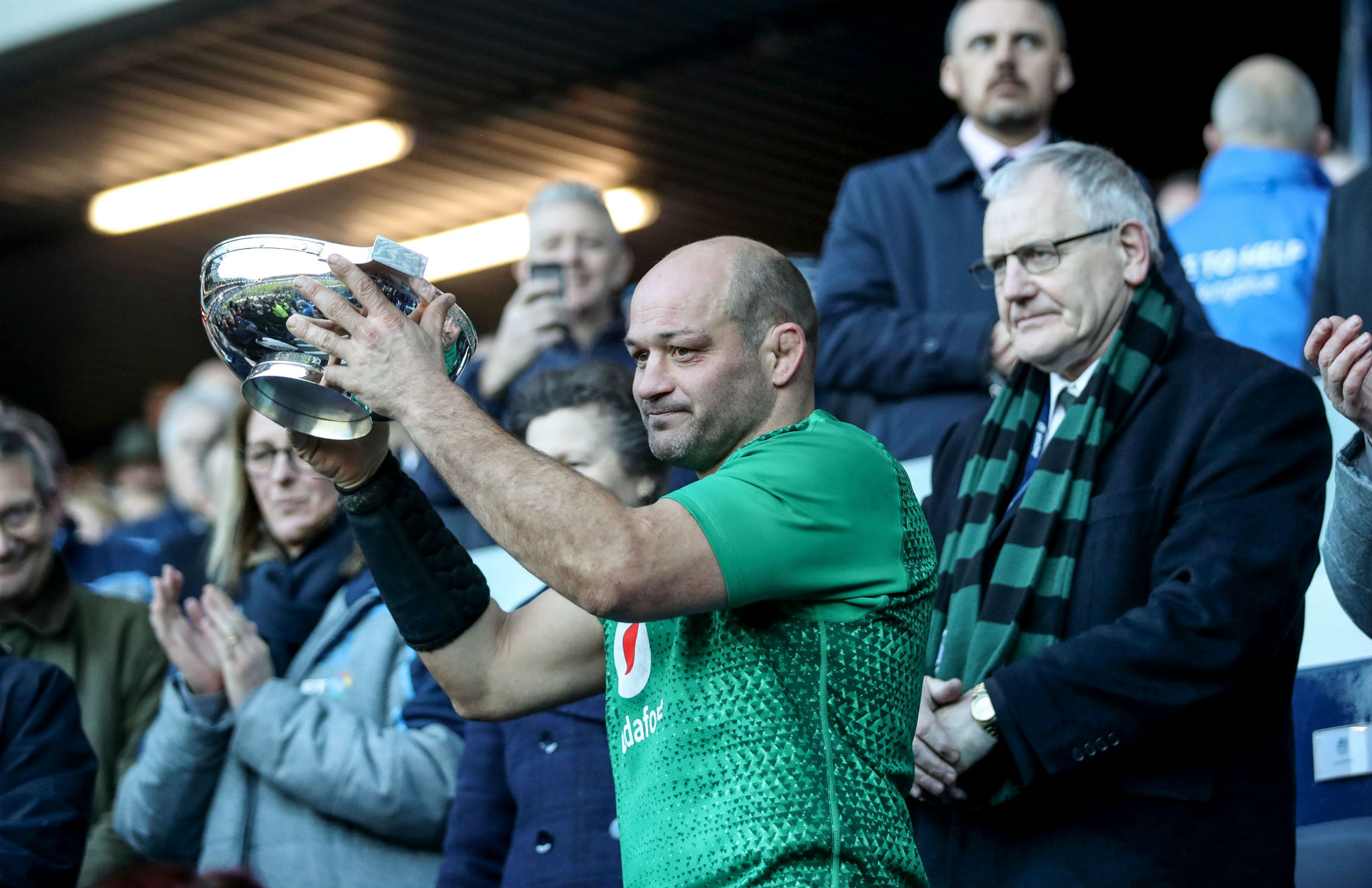Rory Best lifts the Centenary Quaich Rory Best lifts the Centenary Quaich