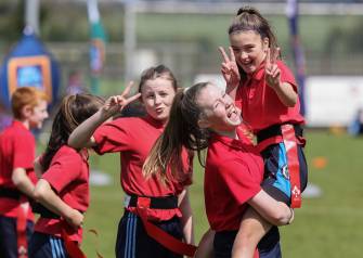 Aldi Play Rugby Festival, Ashbourne RFC, Co. Meath 1/5/2019 Members of St Olivers Plunkett National School Navan Team A ©INPHO/Bryan Keane Aldi Play Rugby Festival, Ashbourne RFC, Co. Meath 1/5/2019 Members of St Olivers Plunkett National School Navan Team A ©INPHO/Bryan Keane