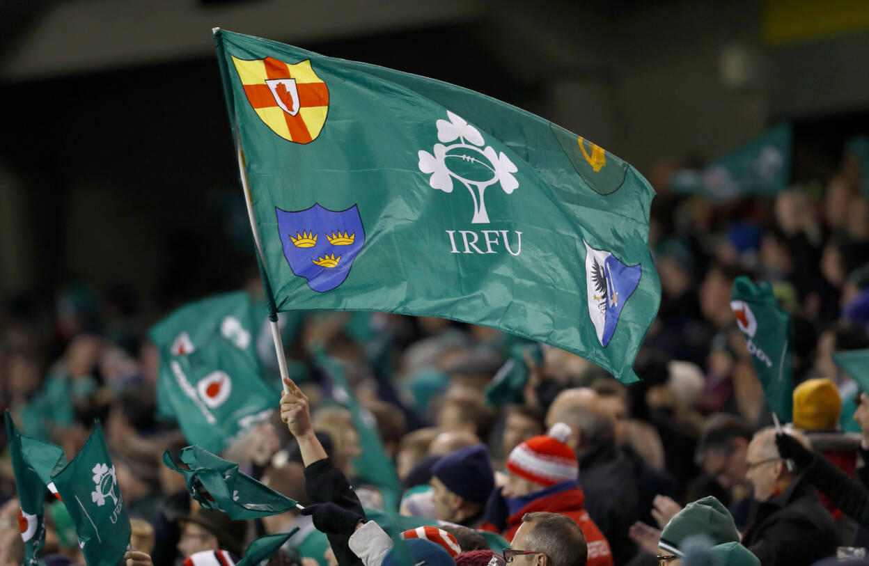 Ireland fans wave their flags 26/11/2016 Ireland fans wave their flags 26/11/2016