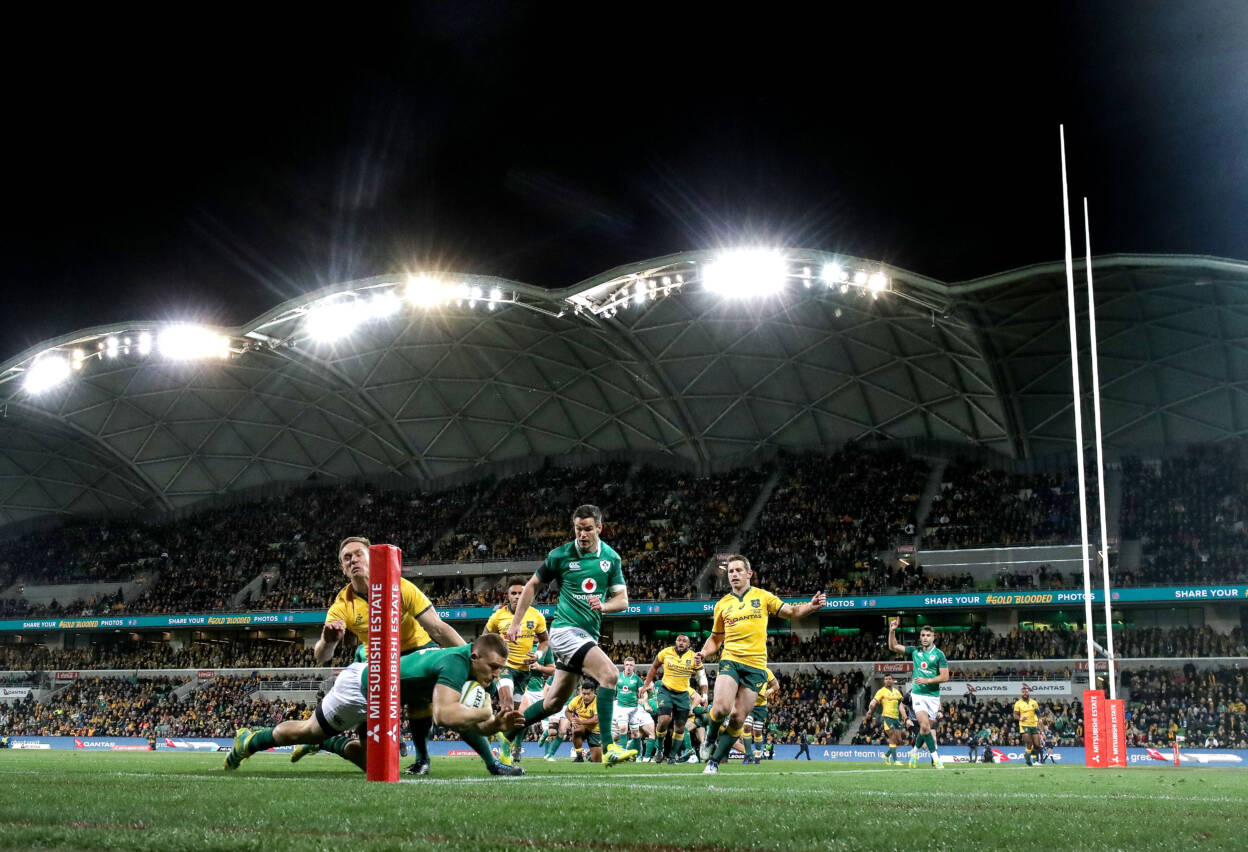16/6/2018 Australia vs Ireland Ireland's Andrew Conway scores his sides first try Mandatory Credit ©INPHO/Dan Sheridan 16/6/2018 Australia vs Ireland Ireland's Andrew Conway scores his sides first try Mandatory Credit ©INPHO/Dan Sheridan