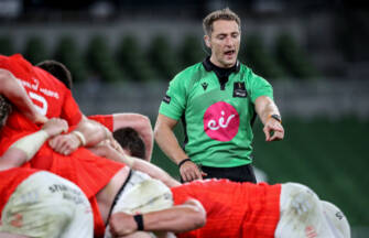 IRFU Referee Brace To Take Charge Of Guinness PRO14 Final IRFU Referee Brace To Take Charge Of Guinness PRO14 Final