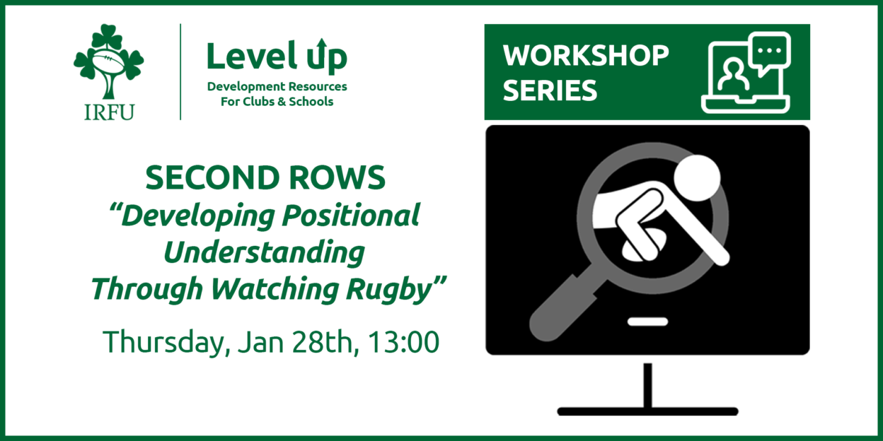 Second Rows: Level Up Player Workshop Line Up Confirmed Second Rows: Level Up Player Workshop Line Up Confirmed