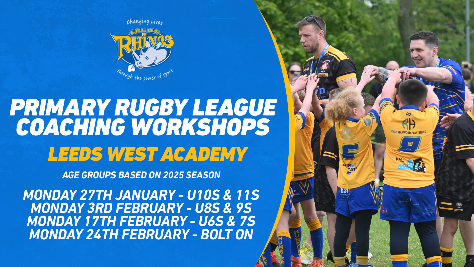 Leeds Rhinos Foundation reveals 2025 Community Rugby League Coaching ...