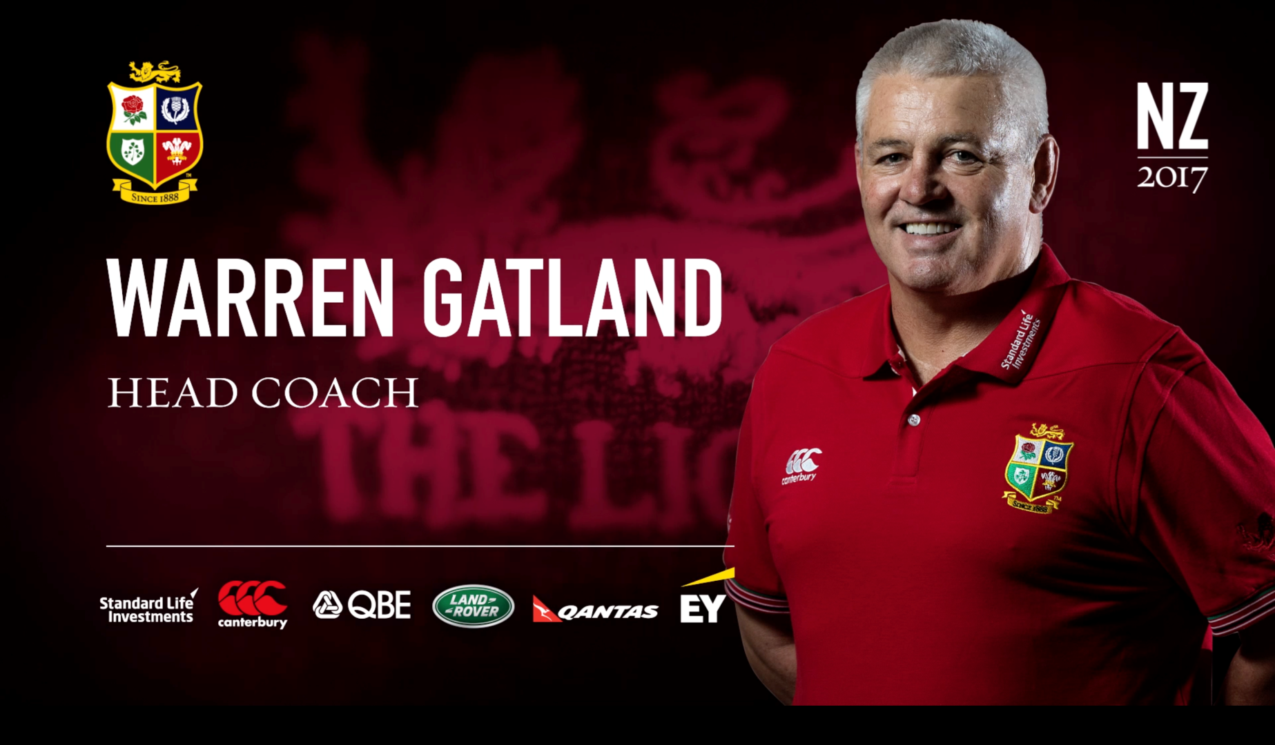 Warren Gatland appointed British & Irish Lions Coach Warren Gatland appointed British & Irish Lions Coach