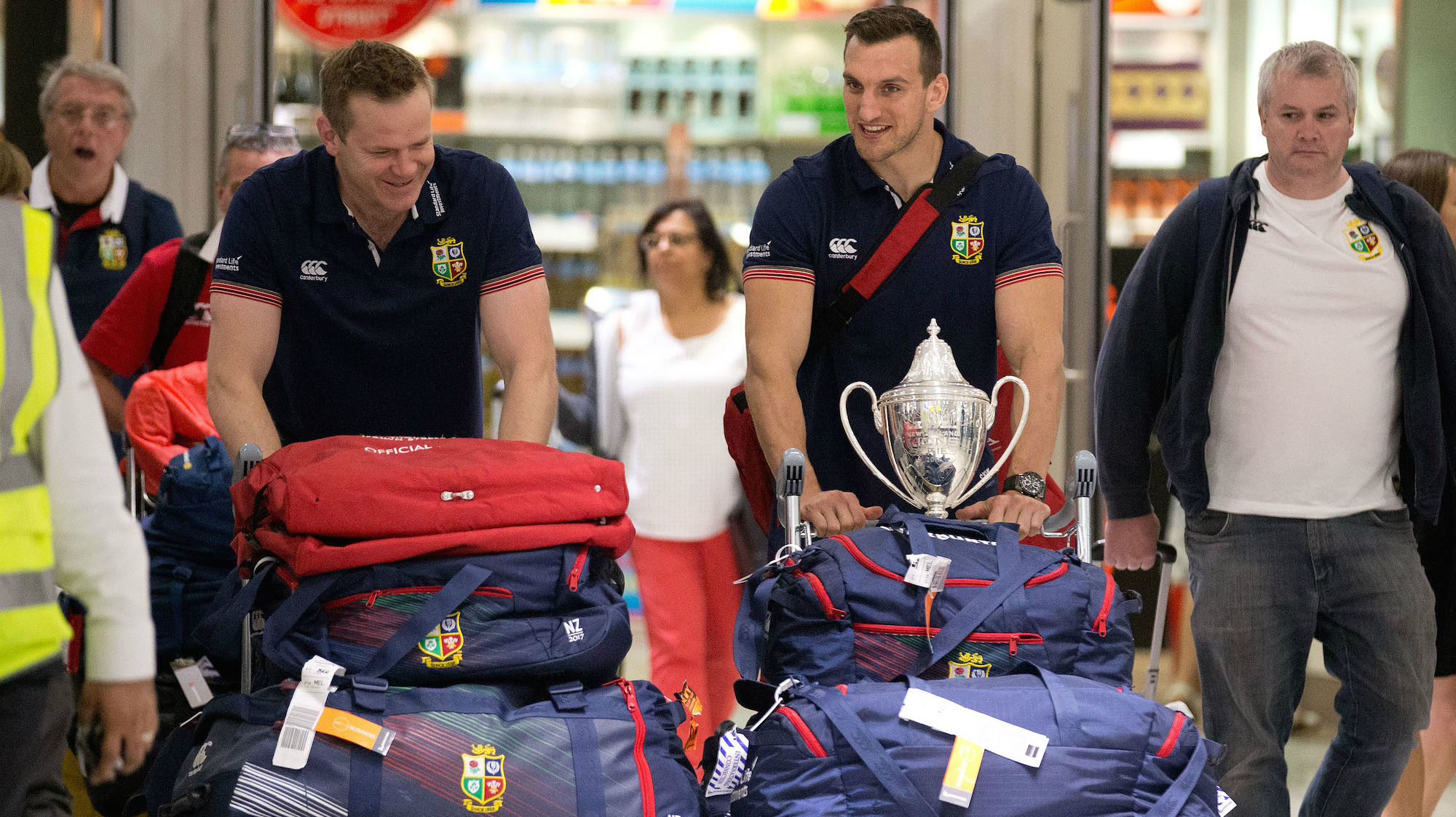 Sam Warburton and John Spencer hail fans as Lions return home Sam Warburton and John Spencer hail fans as Lions return home