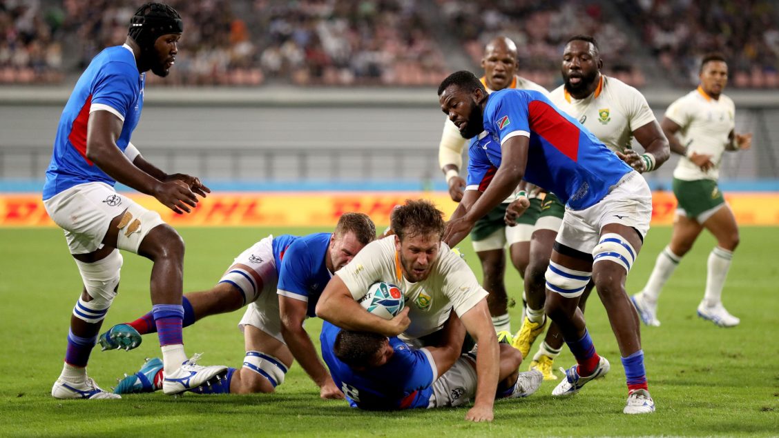 South Africa off the mark in Japan South Africa off the mark in Japan