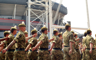 Soldiers enjoy homecoming parade