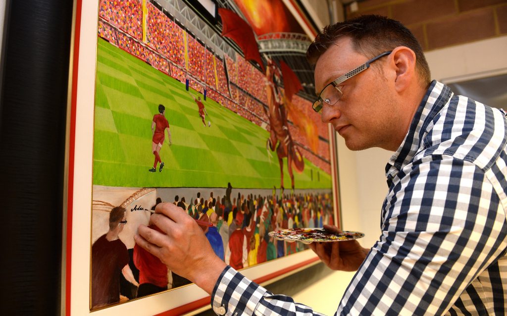 Welsh Rugby Mural Principality Stadium | Artist completes Welsh rugby painting
