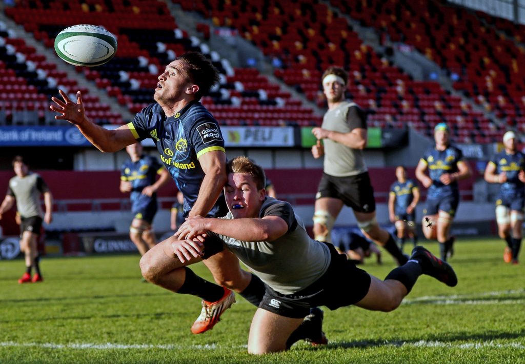 Academy winger Greg O'Shea scores a try against Ireland U20 in December.