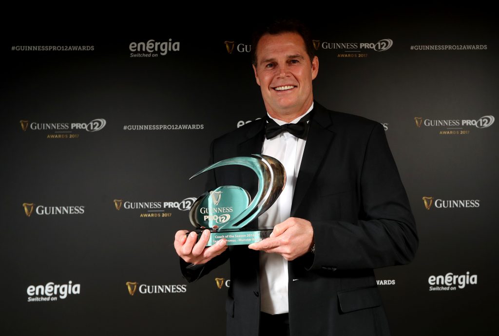 Guinness PRO12 Coach of the Season – Rassie Erasmus.