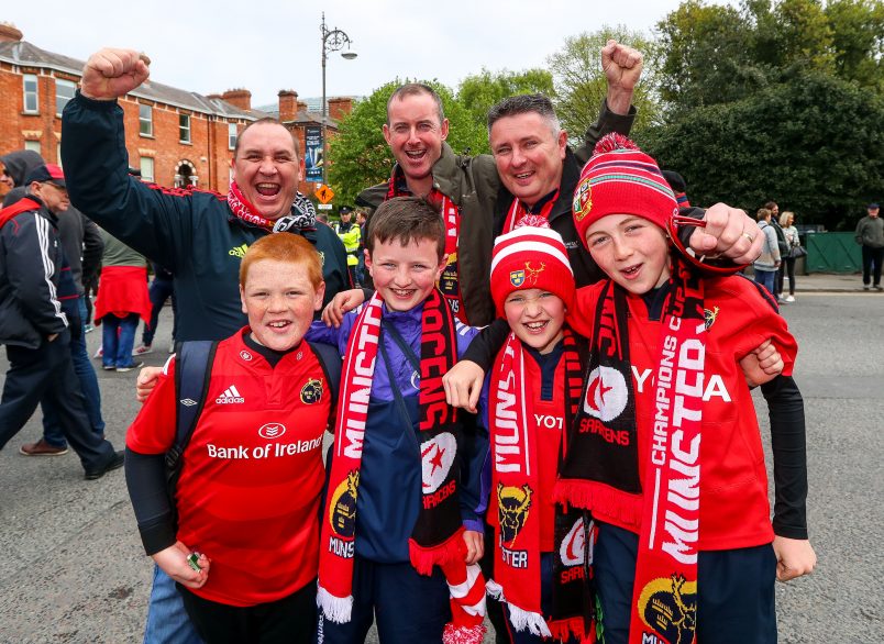 Munster fans get set to cheer on Munster in Dublin.