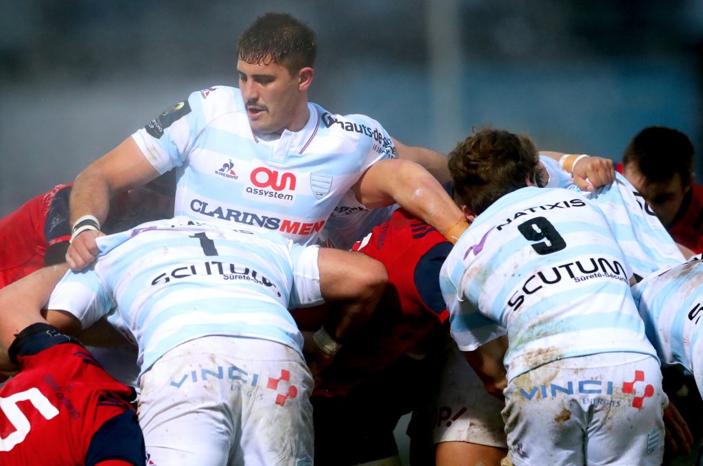 Gerbrandt Grobler in action for Racing against Munster last season.
