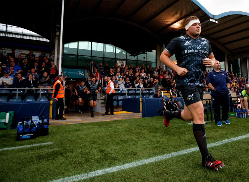 Liam O’Connor takes to the field for Munster this season.