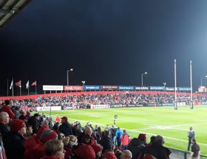 Irish Independent Park under lights.