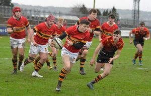 Action from CBC v Ard Scoil Rís game