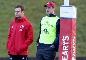 Head Coach Johann van Graan and Tyler Bleyendaal.