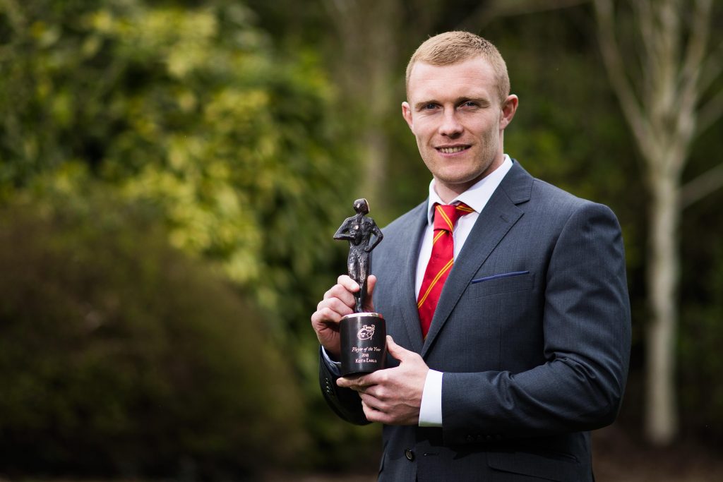 2018 Munster Rugby Player of the Year Keith Earls