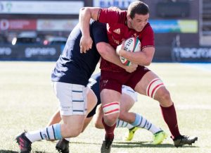 Jack Daly in action for Munster A against Cardiff Blues A.