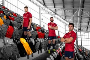 Munster's Jack O'Donoghue, Sammy Arnold and Billy Holland.