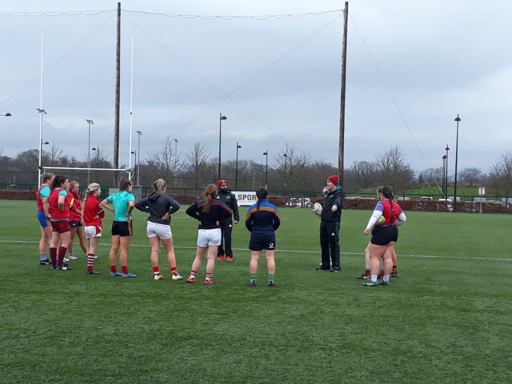 Munster U18 Girls and Talent Identified players train at UL.