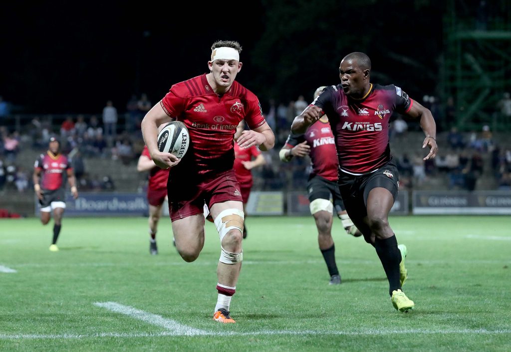Dan Goggin runs in a try against Southern Kings in George.