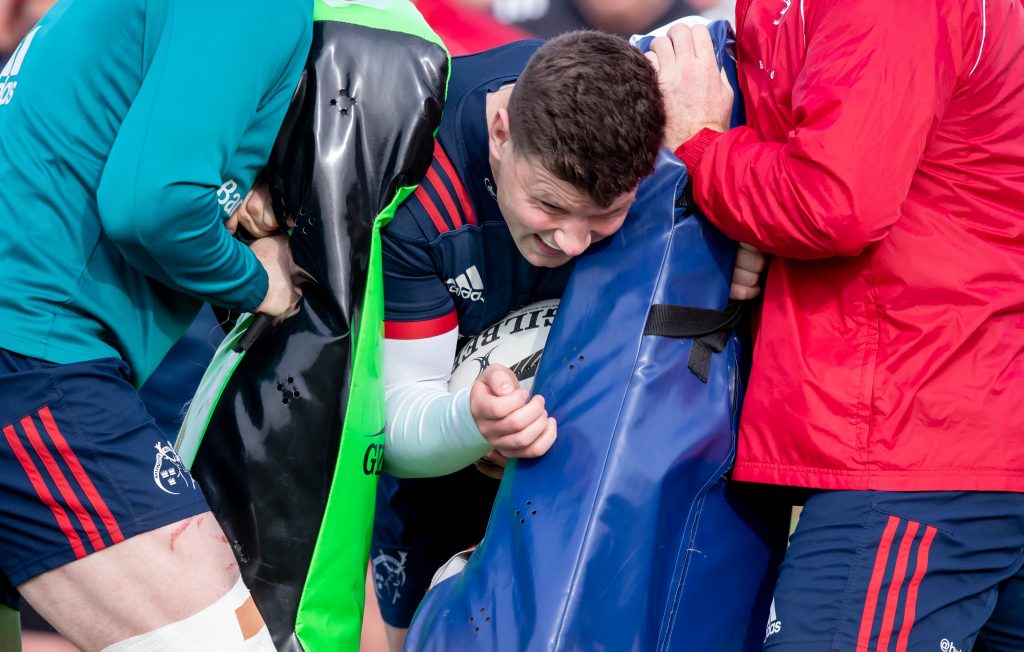 Fineen Wycherley at Munster training on Monday.
