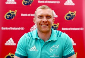 Keith Earls speaking to the media this week.