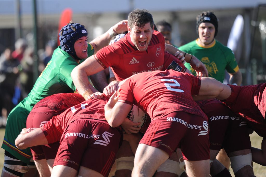 Dave O’Callaghan in the thick of it for Munster A