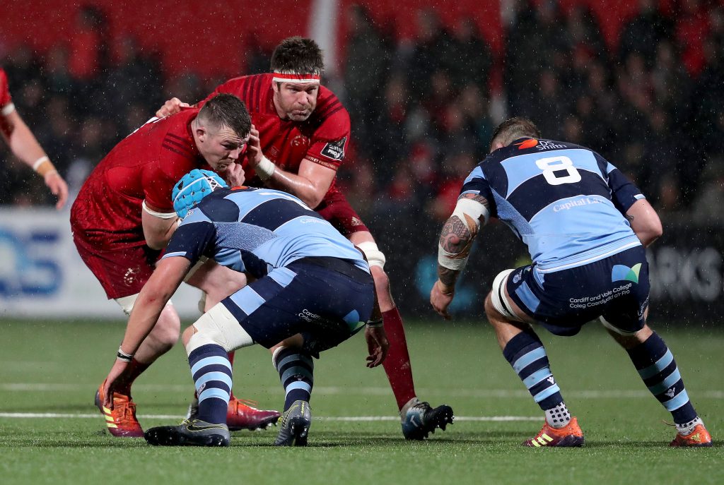 Peter O'Mahony and Billy Holland on the attack.