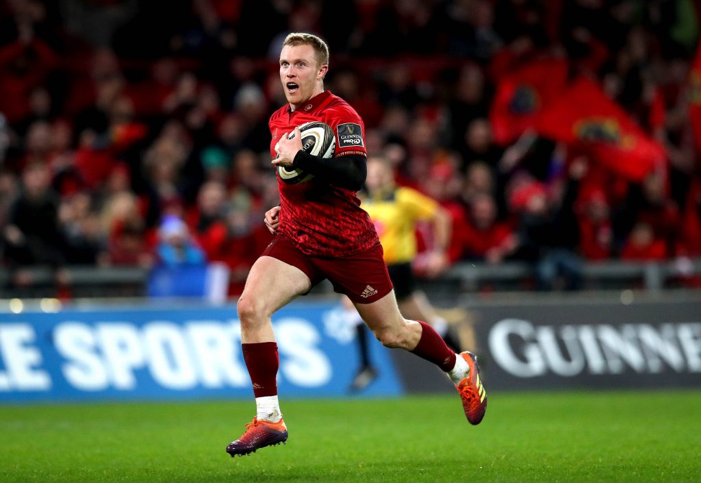 Keith Earls was withdrawn from the squad before kick-off as a precaution with left thigh tightness.