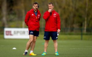 Head Coach Johann van Graan and Forwards Coach Jerry Flannery.