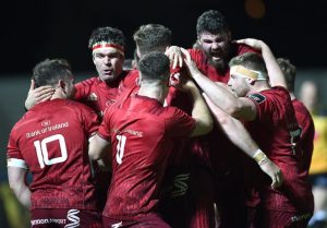 Celebration time after Alby Mathewson's try