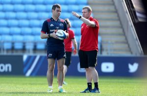 Johann van Graan and Keith Earls.