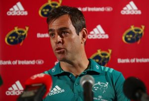 Johann van Graan speaking to the media on Monday.