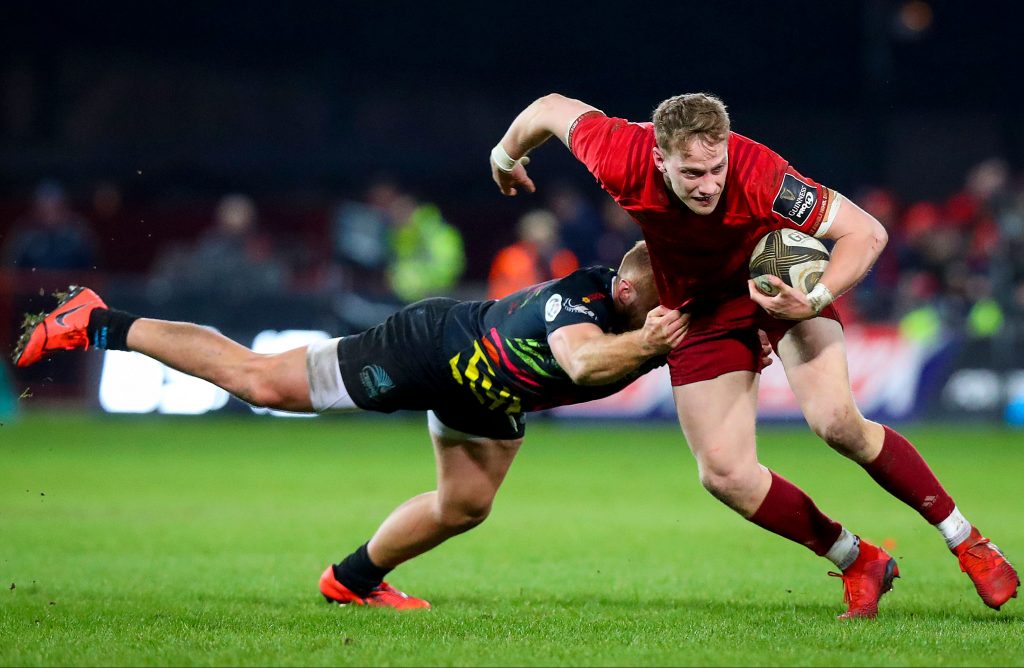 Mike Haley in action against Zebre.