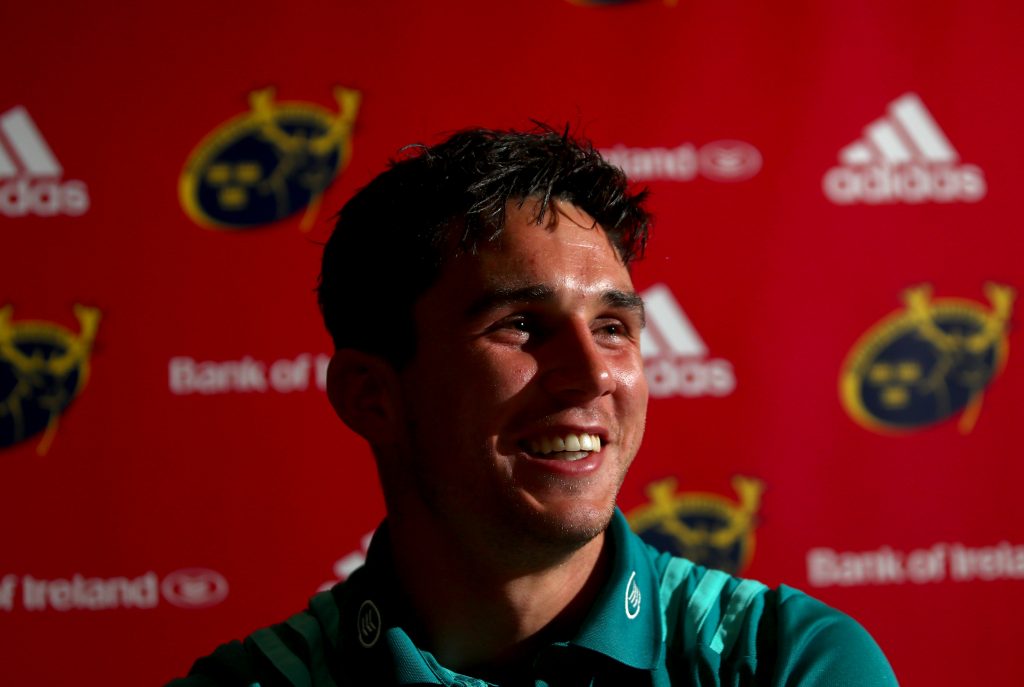 Joey Carbery speaking to the media this week.